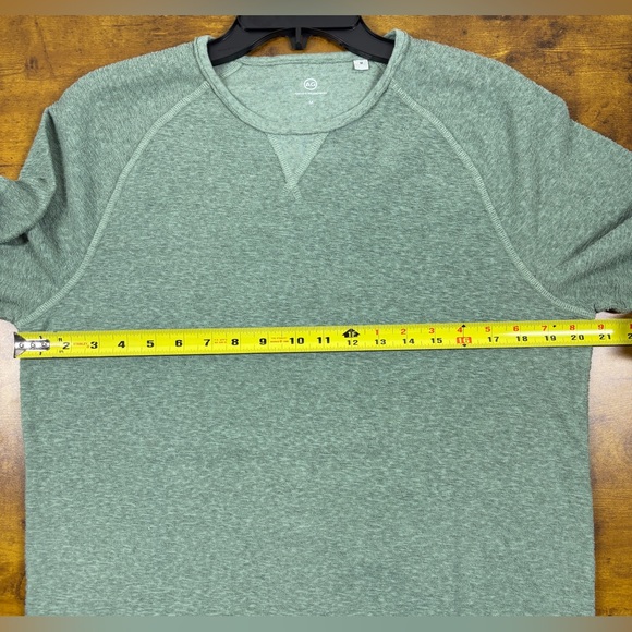 NWOT AG Adriano Goldschmied Sage Green Long Sleeve Crew Top Terry Cloth Men's M - Picture 4 of 5
